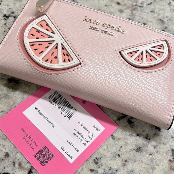 Kate Spade Summer Spritz Small Slim Bi-fold Wallet NWT - Picture 6 of 7